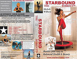 Starbound rebounder video compilations and new DVD mini trampoline compilations, presented by Michele Wilburn, a leading fitness professional in rebounding aerobics exercise, are availble from www.starbounding.com